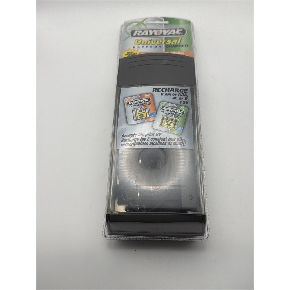 RayOVac Universal Battery Charger PS3 Rechargeable Alkaline NiMH AA AAA C D 9v